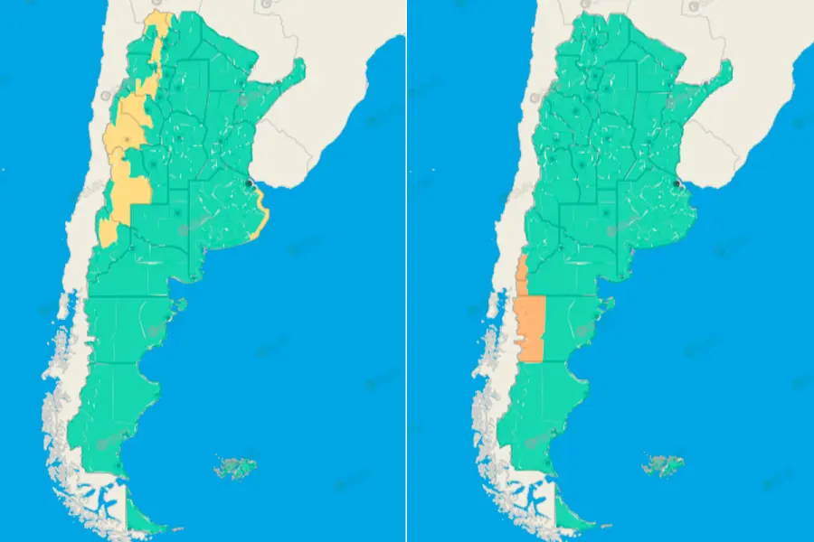 Alerta por lluvias // Alerta por temperaturas extremas