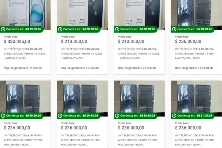 ARCA subastar&aacute; celulares iPhone desde $200.000