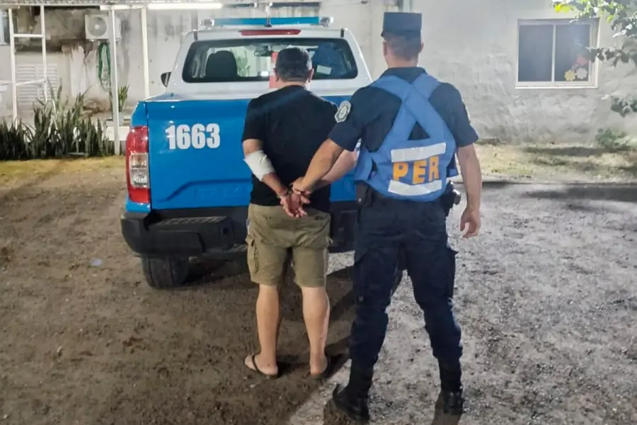Detenido en San Benito (foto Polic&iacute;a de Entre R&iacute;os)