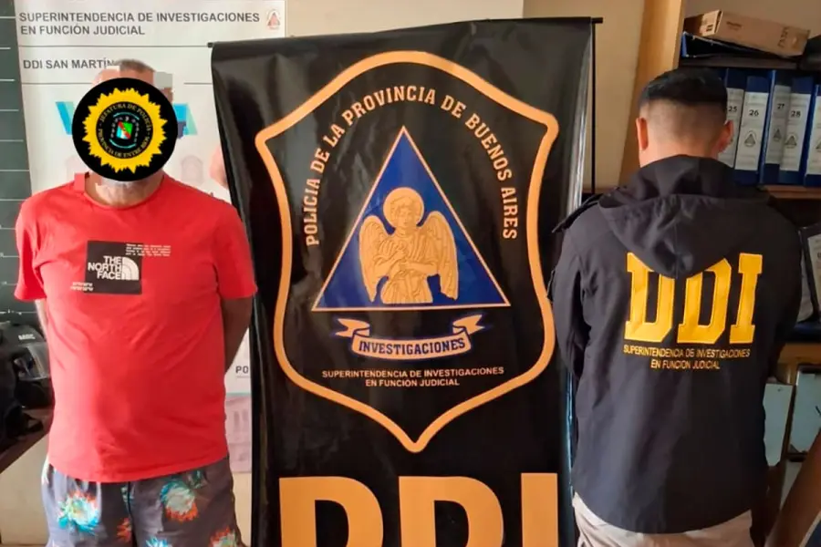 La captura de Mario Gast&oacute;n Plescia. (PER).