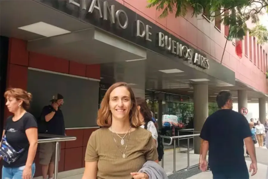 Cecilia, en uno de sus controles en el Hospital Italiano. (Foto: gentileza Cecilia Bernardes)