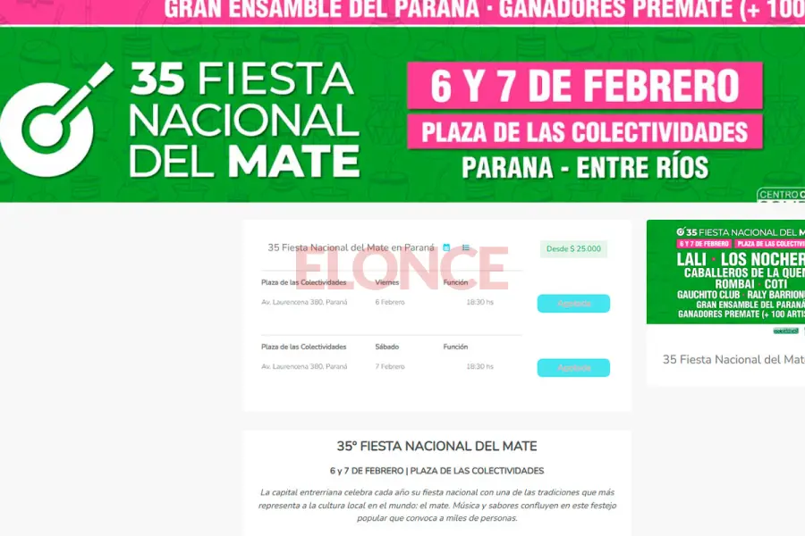 En la p&aacute;gina de venta de entradas sali&oacute; el cartel de agotadas. Foto: Elonce.