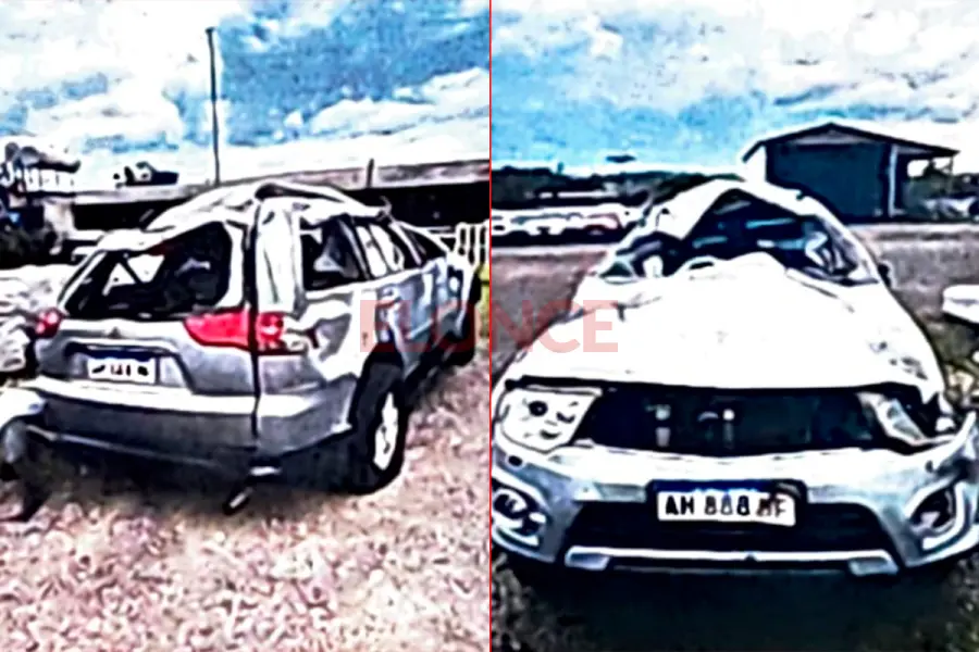 As&iacute; qued&oacute; el auto en el que se trasladaban Walser y su familia (foto captura de pantalla de informe)