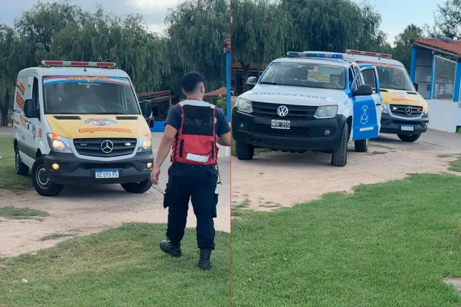 Rescate en el r&iacute;o Paran&aacute; (foto Bomberos Voluntarios de Paran&aacute;)