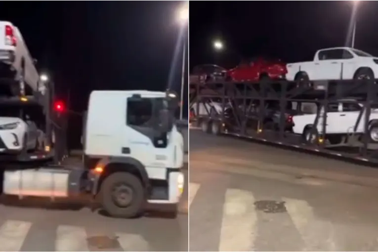 Camión que dobló en 