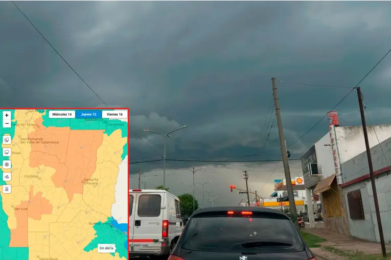 Amplían alerta por tormentas para Entre Ríos y otras provincias: pronostican ráfagas y fuertes lluvias