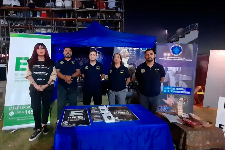 Acciones de prevenci&oacute;n en el Festival Nacional de Jineteada y Folclore de Diamante