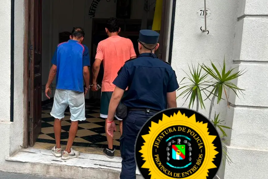 Detenidos en Concepci&oacute;n del Uruguay (foto Polic&iacute;a de Entre R&iacute;os)