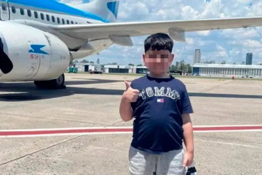 Bastian, el ni&ntilde;o accidentado en Pinamar (foto archivo)