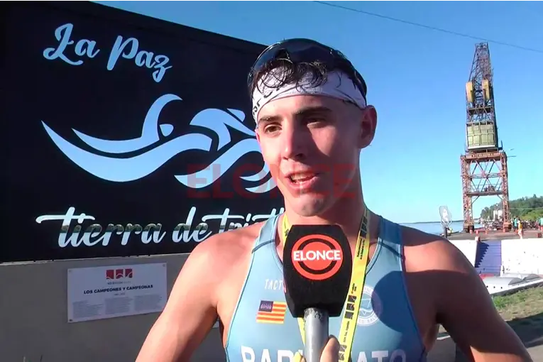 Tadeo Baruffato se consagró campeón en el Triatlón Internacional de La Paz: Es una fiesta, valoró