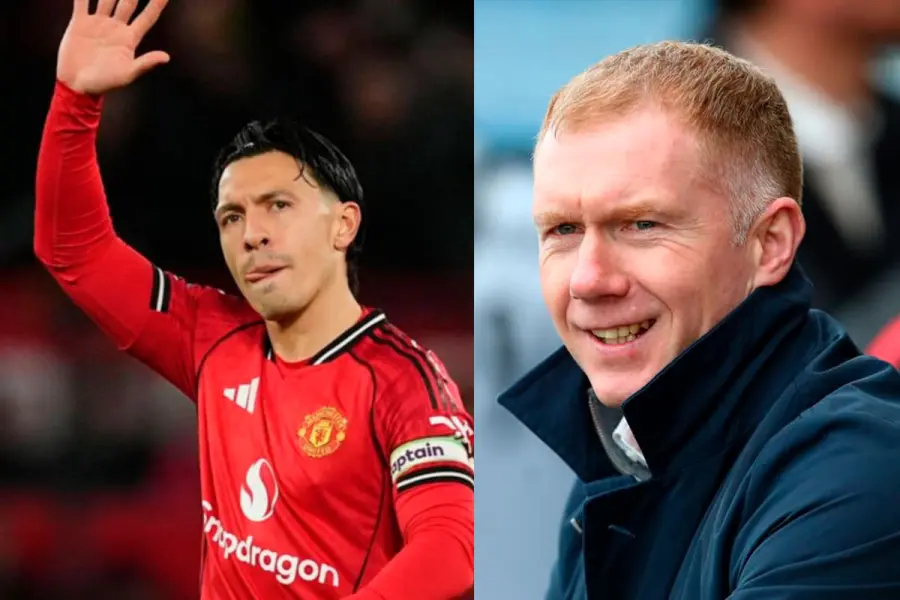 Lisandro Mart&iacute;nez y Paul Scholes. Foto: Archivo.