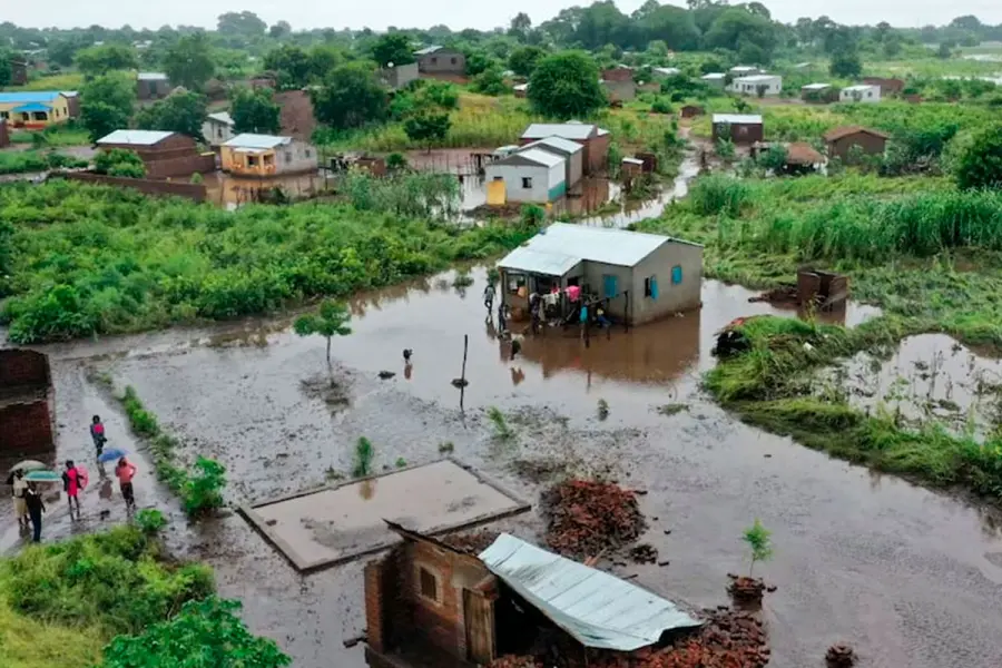 Inundaciones en Mozambique. Foto: AP.