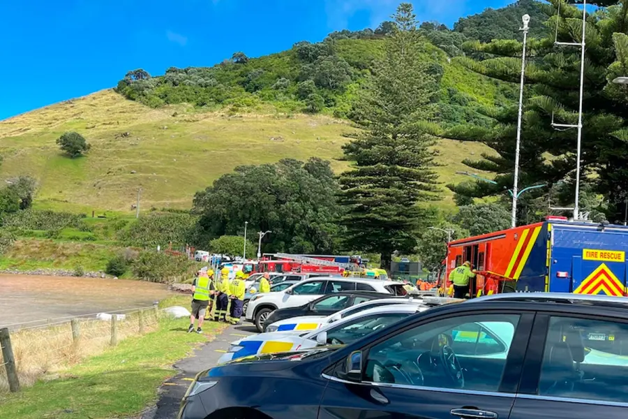 Deslizamiento en Nueva Zelanda. Foto: AP.