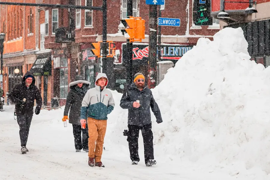 Nieve en Nueva York. Foto: Reuters.