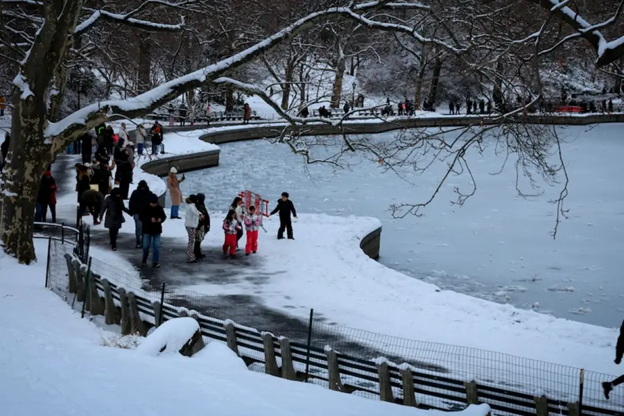 Nieve en Nueva York. Foto: Reuters.