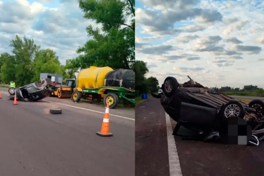 Accidente en Ruta Nacional 12. Foto: Departamental Islas.