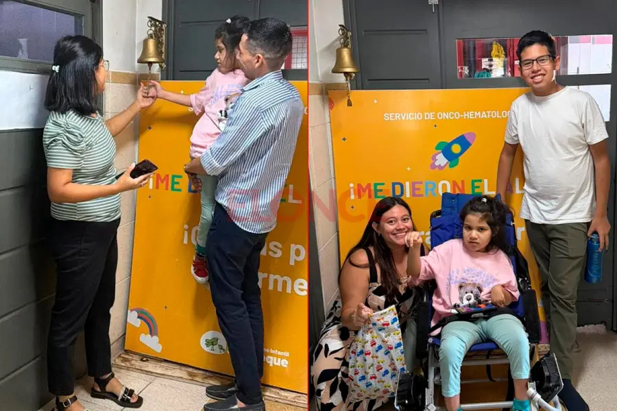 Branna recibi&oacute; el alta oncol&oacute;gica en el hospital San Roque (foto Elonce)