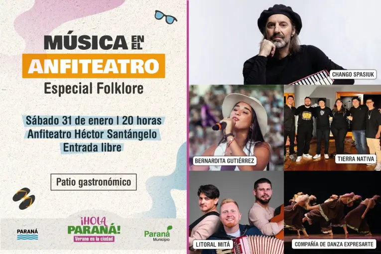 Música en el Anfiteatro cierra enero con una noche especial dedicada al folclore