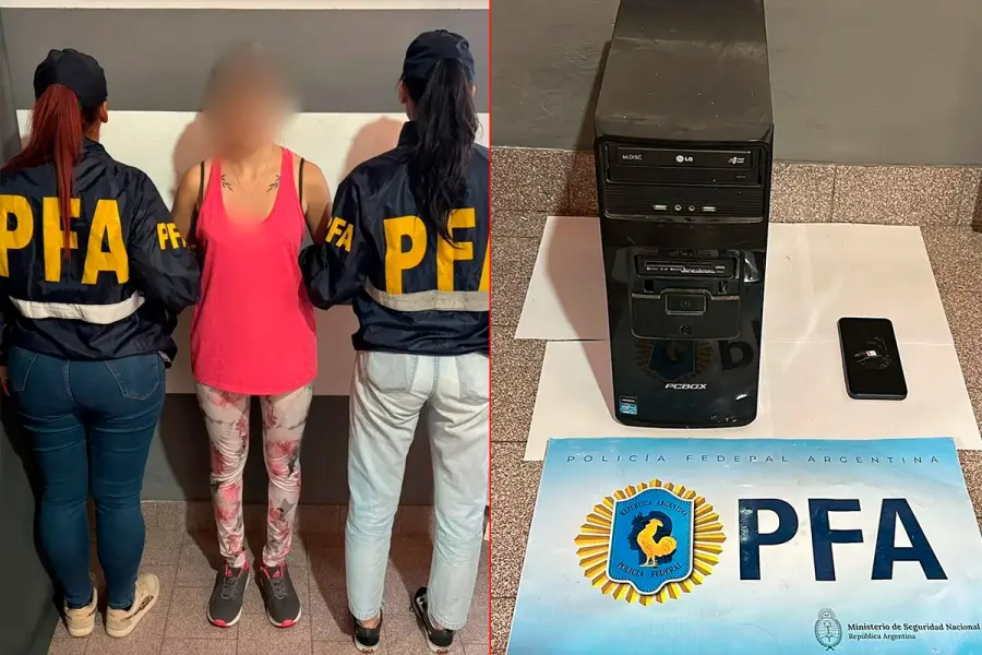 Investigaci&oacute;n por ciberdelito (foto Polic&iacute;a Federal Argentina)