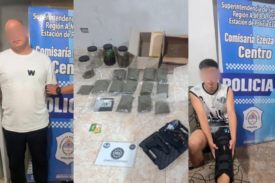 Detenidos en Ezeiza. Foto: PSA.