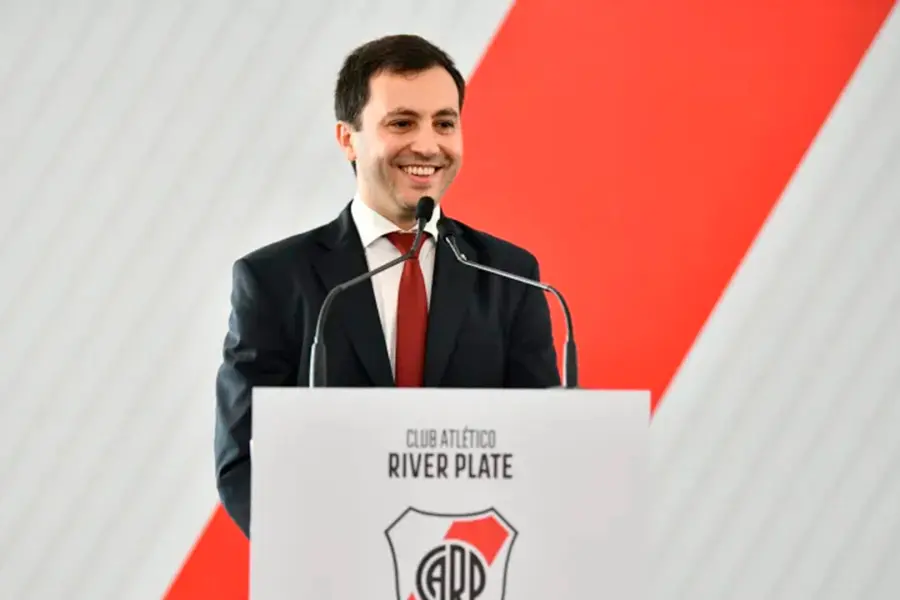 St&eacute;fano Di Carlo, presidente del club. Foto: River.