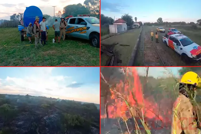 Incendio en La Picada arrasó con 12 hectáreas: salvaron los durmientes del ferrocarril