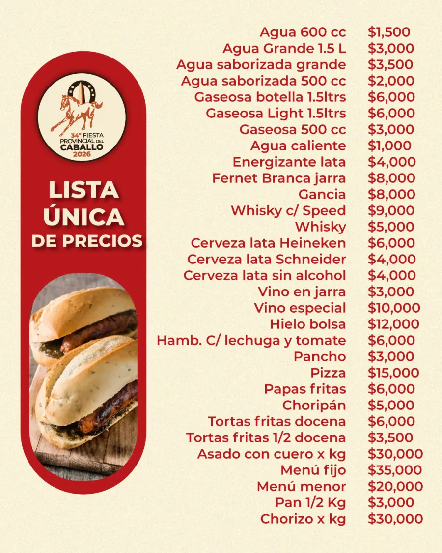 Los precios de la cantina