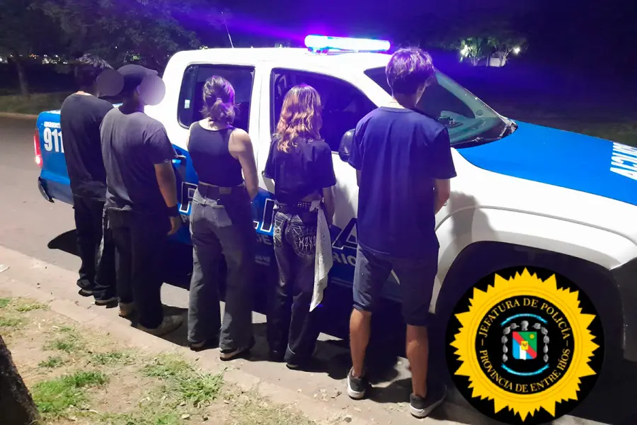 Detenidos en Paran&aacute; (foto Polic&iacute;a de Entre R&iacute;os)