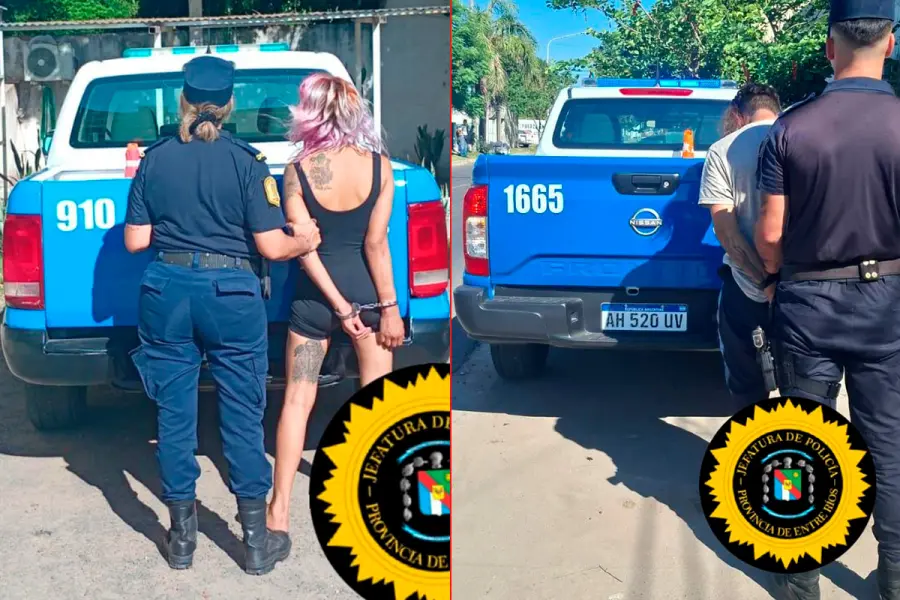 Detenidos en Paran&aacute; (foto Polic&iacute;a de Entre R&iacute;os)