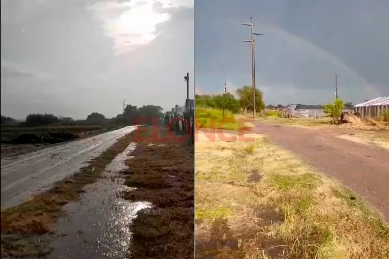 Video: una lluvia aislada con sol y arco iris sorprendió en la zona noreste de Paraná