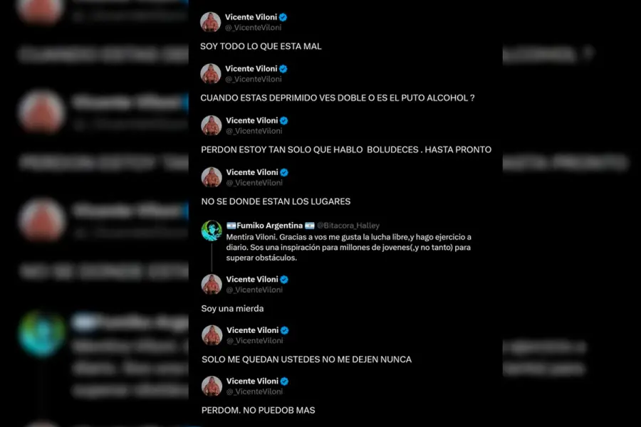 Lo que escribi&oacute; Vicente Viloni en X.