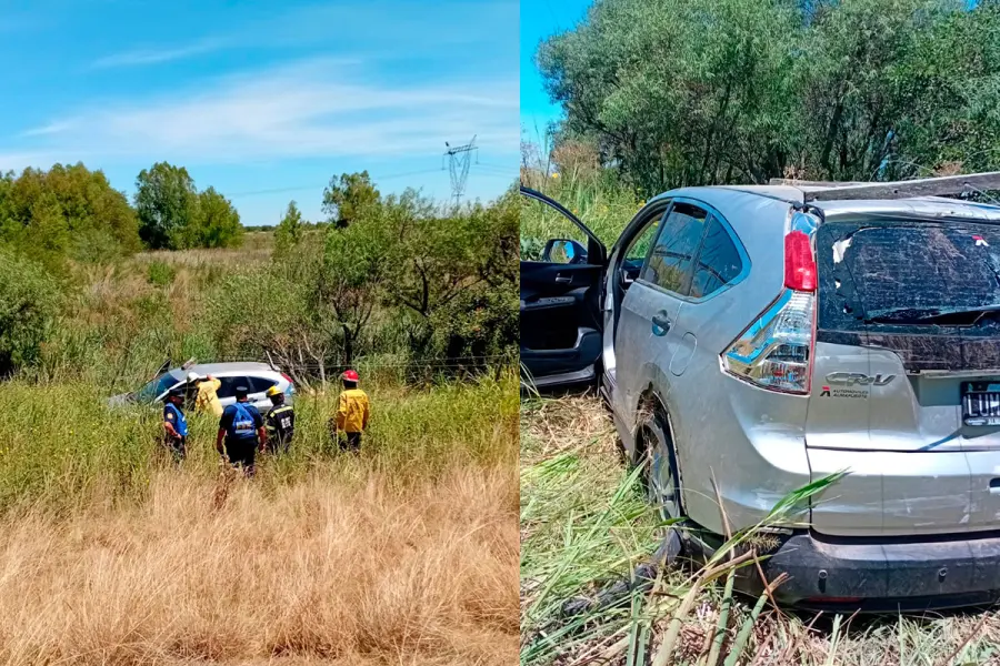 Accidente Autov&iacute;a N&deg;12. Foto: Bomberos Ceibas.
