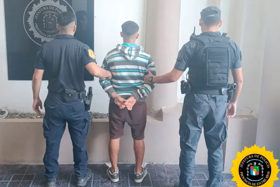 Detenido en La Paz (foto Polic&iacute;a de Entre R&iacute;os)