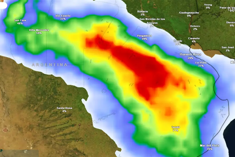 Probabilidad de precipitaciones - Meteored