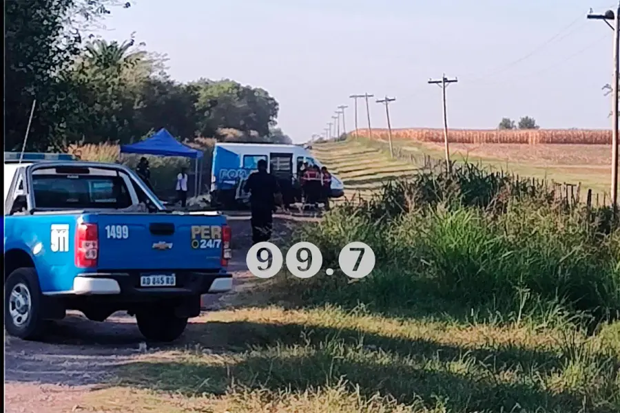 Encontraron un cuerpo en un camino rural de Cerrito (foto FM Cerrito)
