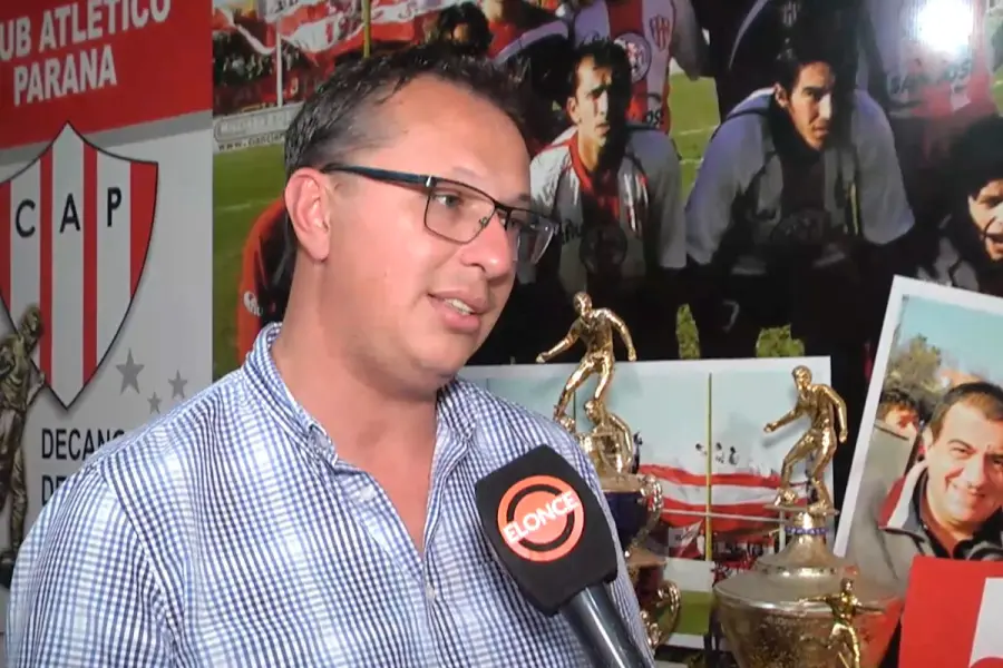 Lautaro Rodr&iacute;guez, tesorero del Club Paran&aacute;. Foto: Elonce.