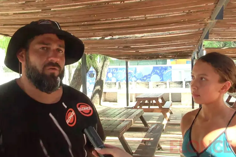 Miranda Lescano y su entrenador.