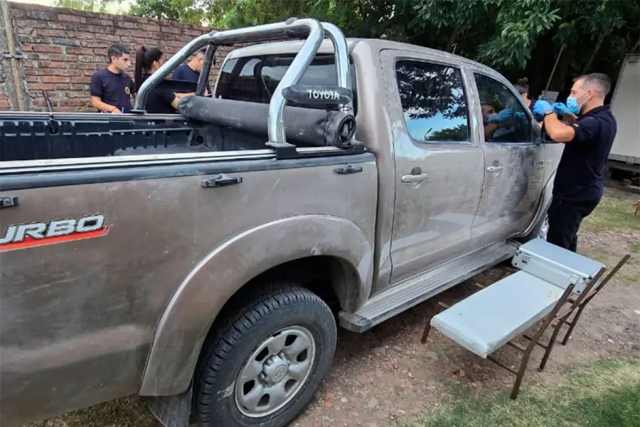 La camioneta secuestrada en Cerrito