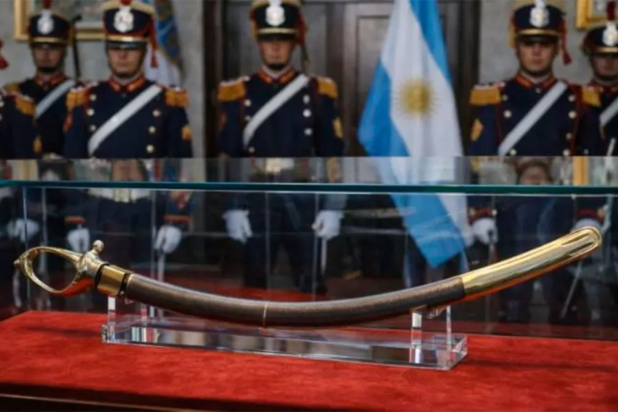 Sable corvo. Foto: Museo Hist&oacute;rico Nacional