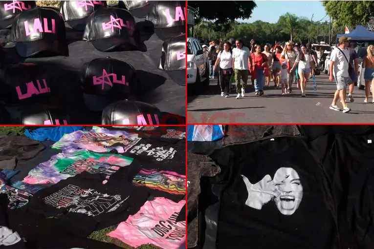 Vendedoras de remeras y fanáticas de Lali se preparan para una noche que promete ser multitudinaria