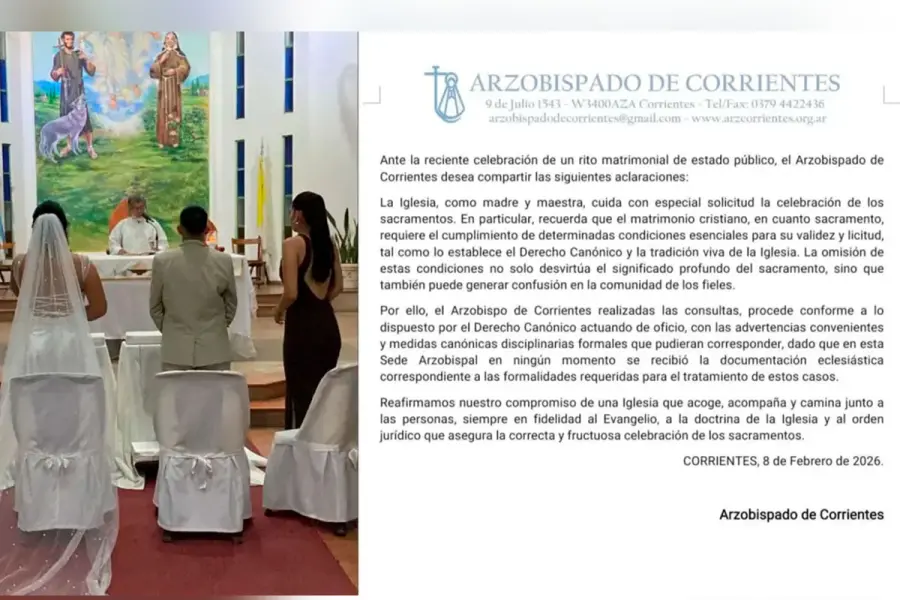 Pol&eacute;mica por un casamiento trans celebrado sin autorizaci&oacute;n eclesi&aacute;stica