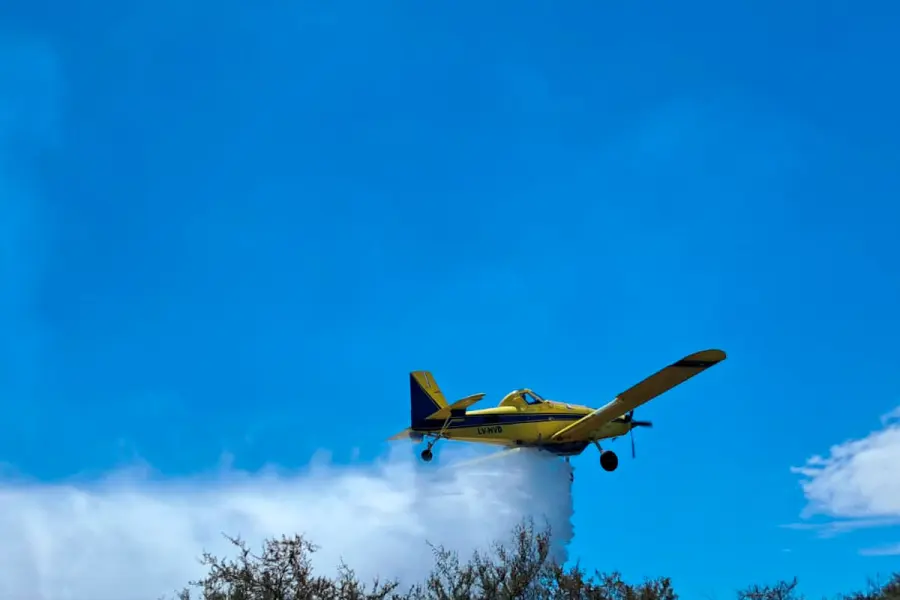 Incendio forestal en Mojones Norte. Foto: Bomberos de Villaguay.
