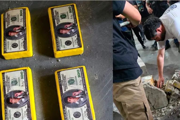 Con el sello de Scarface y en bloques de cemento: así incautaron carga de cocaína valuada en $2.000 millones