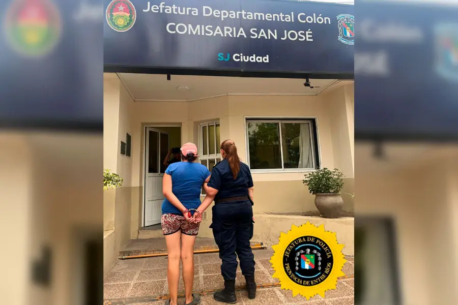 Detenida en San Jos&eacute;. Foto: Departamental Col&oacute;n.