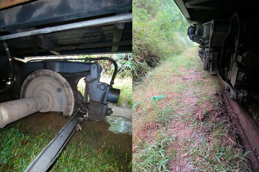 Descarrilamiento del tren en Paran&aacute;.