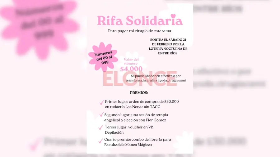 La rifa solidaria. Foto: Elonce.