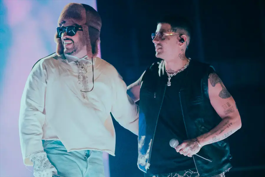 Bad Bunny junto a Duki. (Foto: Dale Play)