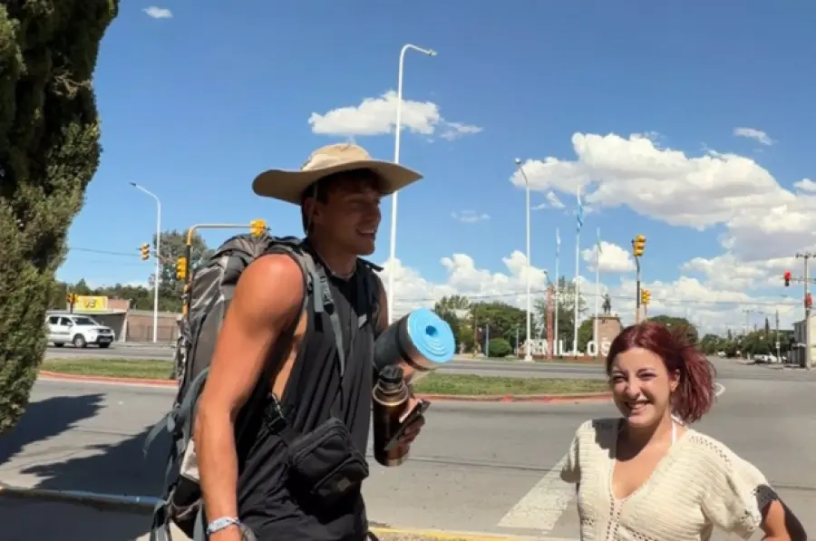 Marcos Giles durante su traves&iacute;a en la Patagonia