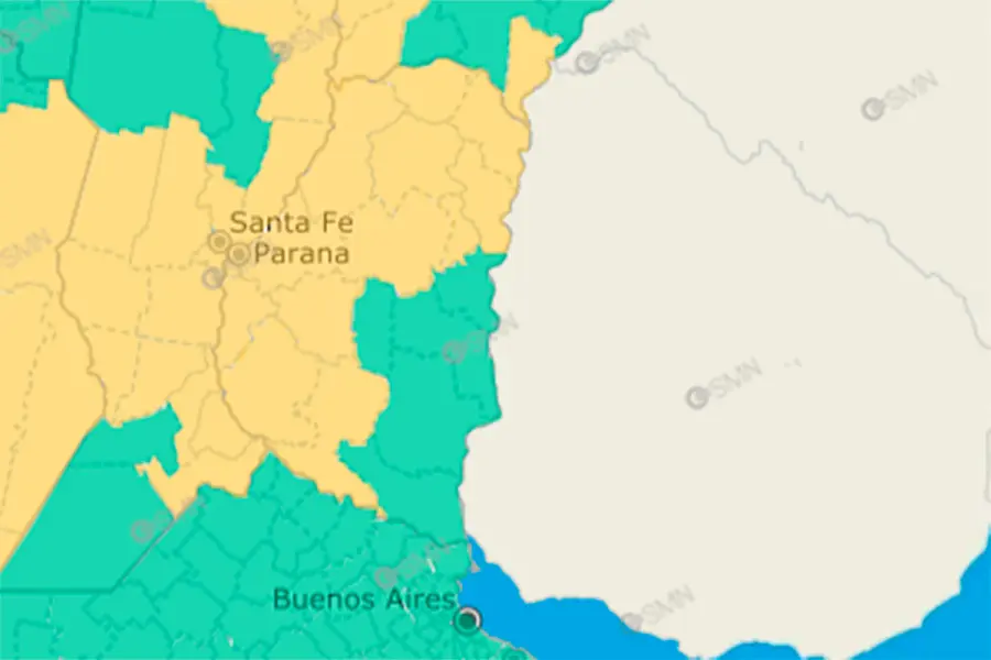 Alerta amarilla para el martes