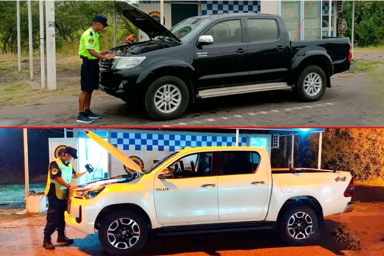 Secuestraron en Entre Ríos, dos camionetas robadas que iban a Paraguay: investigan banda internacional